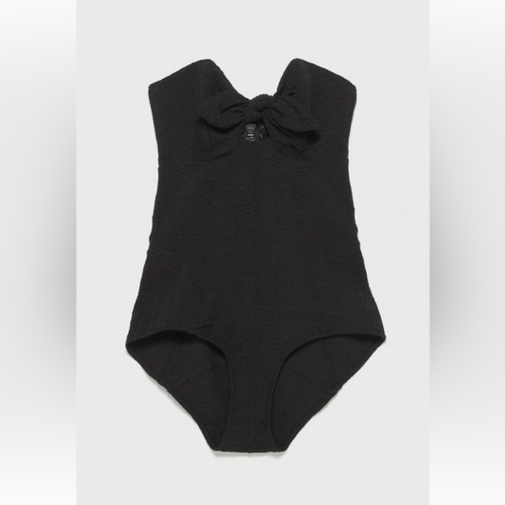 Lisa Marie Fernandez Poppy Strapless One Piece Swimsuit - Black- Size 2 (US 4-6)